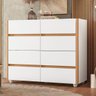 Cômoda Aparador 8 Gavetas com Tampo Estilo Bandeja Eternity Branco/freijó - 8