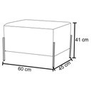 Ver imagem 3 de Puff Decorativo 60cm Base Aço Status B-278 Veludo Marsala