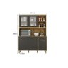 Armario de Cozinha 5 Pts 3 Nichos 1 Prateleira Cinamomo/grafite - 3