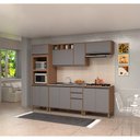 Ver imagem 1 de Armário de Cozinha Compacta 5 Peças Vanilla com Cinza Puro Isa Luciane Móveis