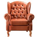 Ver imagem 2 de Poltrona Chesterfield Imperador Vintage Retrô Capitonê Couro Caramelo