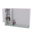 Ver imagem 5 de Gabinete para Banheiro 2 Portas 1 Gaveta com Cuba e Espelheira Legno 830W Espresso Móveis Branco/Snow