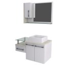 Ver imagem 2 de Gabinete para Banheiro 2 Portas 1 Gaveta com Cuba e Espelheira Legno 830W Espresso Móveis Branco/Sno