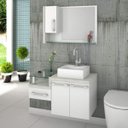 Ver imagem 1 de Gabinete para Banheiro 2 Portas 1 Gaveta com Cuba e Espelheira Legno 830W Espresso Móveis