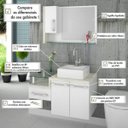 Ver imagem 6 de Gabinete para Banheiro 2 Portas 1 Gaveta com Cuba e Espelheira Legno 830W Espresso Móveis