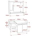 Ver imagem 3 de Gabinete para Banheiro 2 Portas 1 Gaveta com Cuba e Espelheira Legno 830W Espresso Móveis Branco/Snow