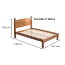 Ver imagem 3 de Cama Queen Madeira Maciça Casal Quarto Cabeceira
