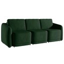 Ver imagem 2 de Sofá Cama Modulado Retrátil e Reclinável Decorativo Varsóvia 246cm Veludo Verde G33 - Gran Belo