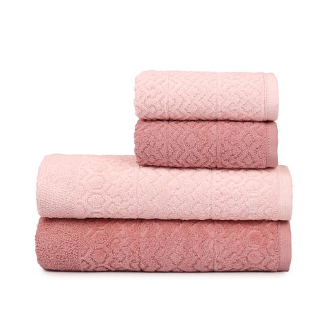 Jogo de Toalha 4 Peças Loft - 100% Algodão Atlântica Cor: Cupcake 30166 / Rosa Mineral 3480