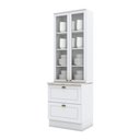 Ver imagem 3 de Paneleiro Simples 2 Portas de Vidro 2 Gavetas Americana