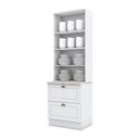 Ver imagem 2 de Paneleiro Simples 2 Portas de Vidro 2 Gavetas Americana