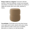 Ver imagem 2 de Kit 2 Poltrona Decorativa Puff Sala Moderno Escritório Maia Linho Bege