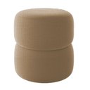 Ver imagem 4 de Kit 2 Poltrona Decorativa Puff Sala Moderno Escritório Maia Linho Bege
