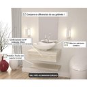 Ver imagem 6 de Bancada para Banheiro Cuba Abaulada L42 com Prateleira 605w Metrópole 