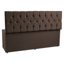 Ver imagem 3 de Calçadeira Recamier Baú King 1,95m Madrid Suede Marrom - Pallazio