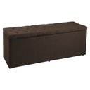 Ver imagem 2 de Calçadeira Recamier Baú King 1,95m Madrid Suede Marrom - Pallazio