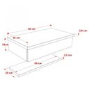 Ver imagem 4 de Bancada para Banheiro Cuba Abaulada L42 com Prateleira 605w Metrópole 