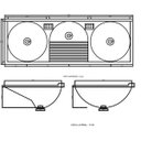 Ver imagem 2 de Tanque Triplo em Mármofibra 155cmx55cm Dvg Decoralita