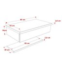 Ver imagem 4 de Bancada para Banheiro Cuba Abaulada L42 com Prateleira 605w Metrópole