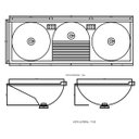 Ver imagem 2 de Tanque Triplo em Mármofibra 155cmx55cm Dvg Decoralita