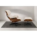 Ver imagem 2 de Poltrona Charles Eames com Puff - Pau Ferro em Couro Branco