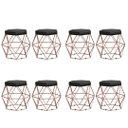 Ver imagem 1 de Kit 8 Puffs Decorativos Aramado Vanessa-Corino Preto