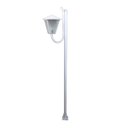 Ver imagem 1 de Poste Braço Curvo e Luminária Romana Jardim Branco 200cm Ouro Minas L042OM