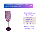 Ver imagem 2 de Taça Pomba Gira Rosa Roxa Cristal Luxo em Vidro 150 ml