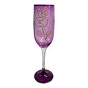 Ver imagem 1 de Taça Pomba Gira Rosa Roxa Cristal Luxo em Vidro 150 ml