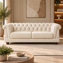Ver imagem 2 de Sofá Living 3 Lugares 220cm Apso Bouclé Off White - Sallar Home
