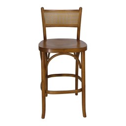 Cadeira de Bancada de Bar Bistrô Madeira Maciça Mariana Soberati - 4