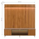 Ver imagem 5 de Rack com Painel para TV até 85" 1 Prateleira 1 Porta Vidro Reflecta e LED Neon Float 215cm -