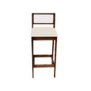 Ver imagem 7 de Kit 6 Banquetas Madeira Imbuia Cozinha Encosto Palha Indiana:Imbuia com Palha