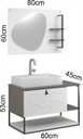 Ver imagem 3 de Conjunto de Banheiro Berton Lancy 0,80cm