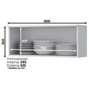 Ver imagem 4 de Armário Aéreo 1 Porta Basculante Americana 