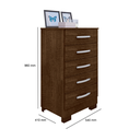 Ver imagem 3 de Cômoda Quarto 5 Gavetas com Corrediças Telescópicas Malbec