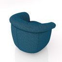 Ver imagem 6 de Poltrona Decorativa Latvia 86cm Pés de Madeira Linho Azul G45 - Gran Belo