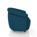 Ver imagem 5 de Poltrona Decorativa Latvia 86cm Pés de Madeira Linho Azul G45 - Gran Belo