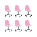 Ver imagem 1 de Kit 6 Cadeiras Office Eiffel Botonê Oficial Base Rosa