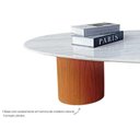 Ver imagem 5 de Mesa de Centro Berlim Orgânico Mármore Espirito Santo MDF 80cm Branco Modelar Art Moveis