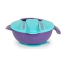 Ver imagem 1 de Kit Refeição Infantil Criança Bebê 3 Peças C/ Talher Ventosa Azul