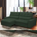 Ver imagem 2 de Sofá Retrátil Reclinável para Sala de Estar Living 250cm Dimas F04 Veludo Verde - Lyam Decor