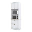 Ver imagem 5 de Torre Quente 02 Fornos com 2 Gavetas 100% MDF Americana Branco