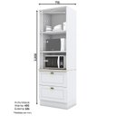 Ver imagem 4 de Torre Quente 02 Fornos com 2 Gavetas 100% MDF Americana Branco