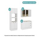 Ver imagem 5 de Cozinha Milla Velvet 9 Portas 3 Gavetas MDF 190cm Branca Carraro