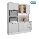 Ver imagem 2 de Cozinha Milla Velvet 9 Portas 3 Gavetas MDF 190cm Branca Carraro