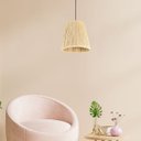 Ver imagem 2 de Luminária Pendente Modelo Athenas Corda Sisal Natural Palha:preto