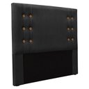 Ver imagem 3 de Kit Cabeceira e Calçadeira Recamier King 1,95m Gênova Veludo Preto - Pallazio