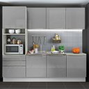 Ver imagem 1 de Armário de Cozinha Completa 240cm Branco/Cinza Lux Madesa 03