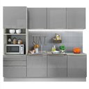 Ver imagem 3 de Armário de Cozinha Completa 240cm Branco/Cinza Lux Madesa 03